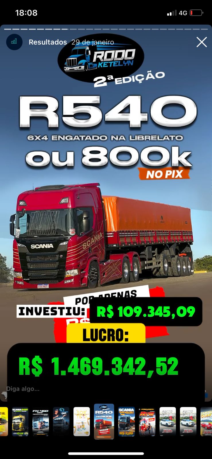 Print de resultado de campanha 21