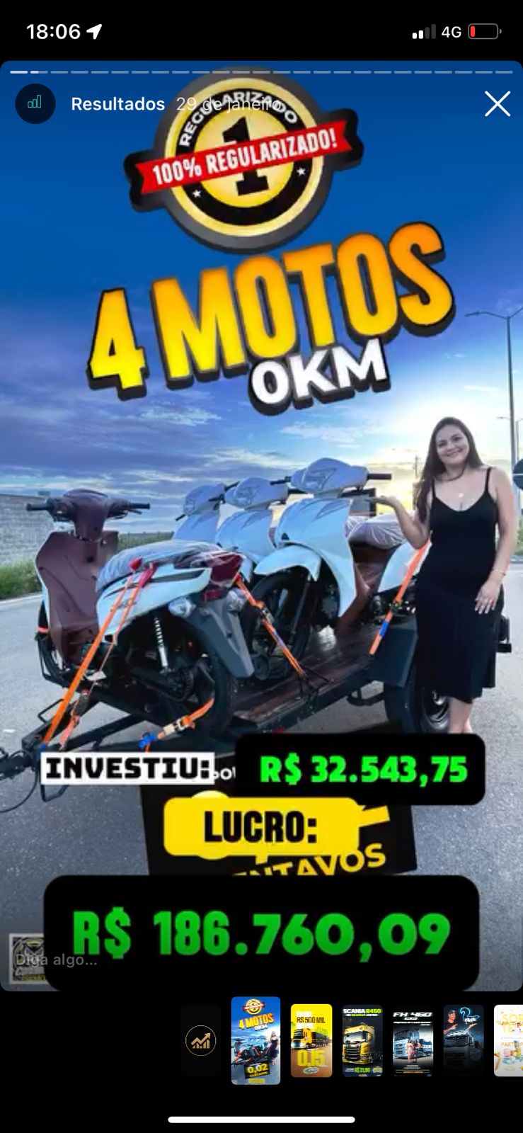 Print de resultado de campanha 22